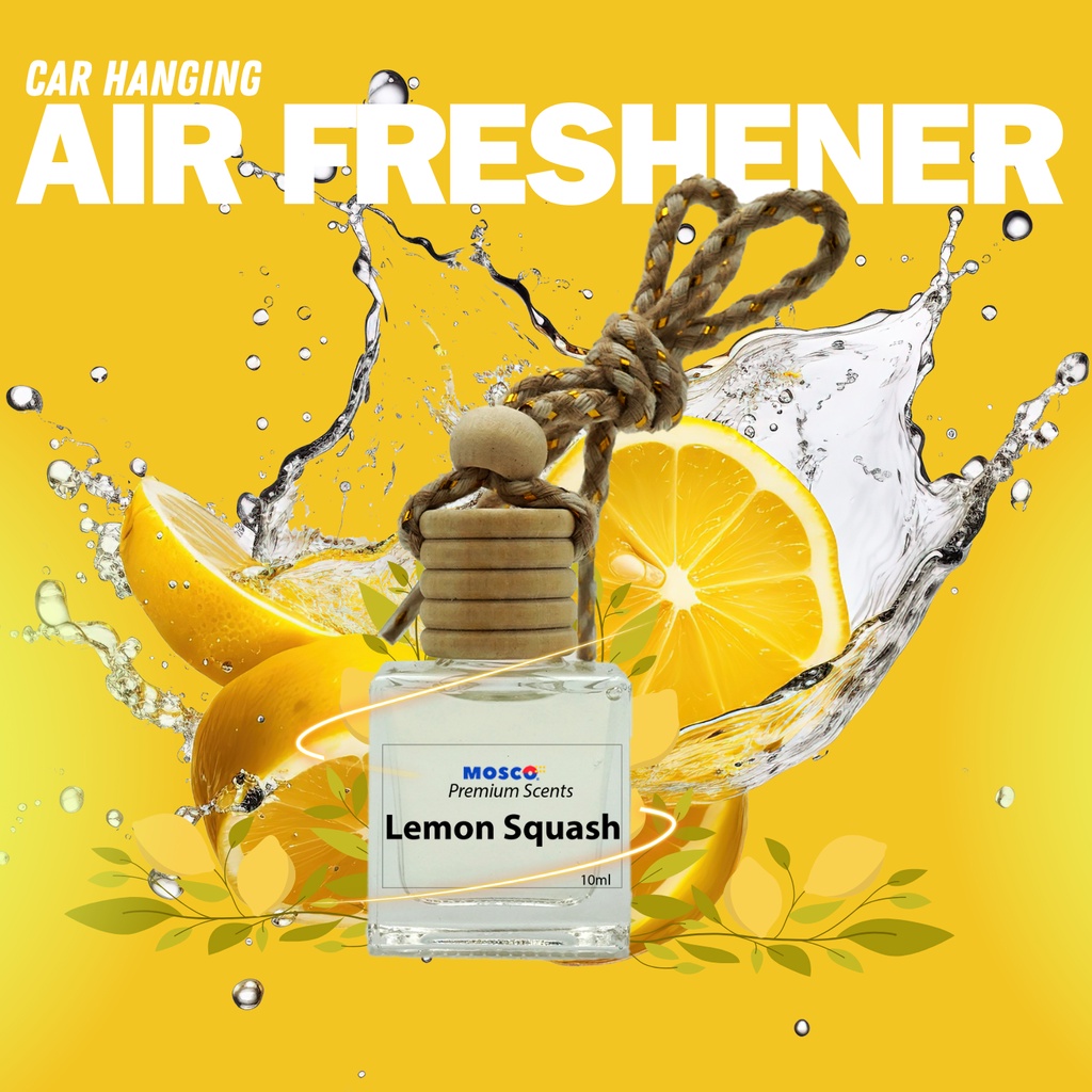 Lemon Squash Car Hanging Diffuser | 100% Oil-based Mosco Premium Scents ...