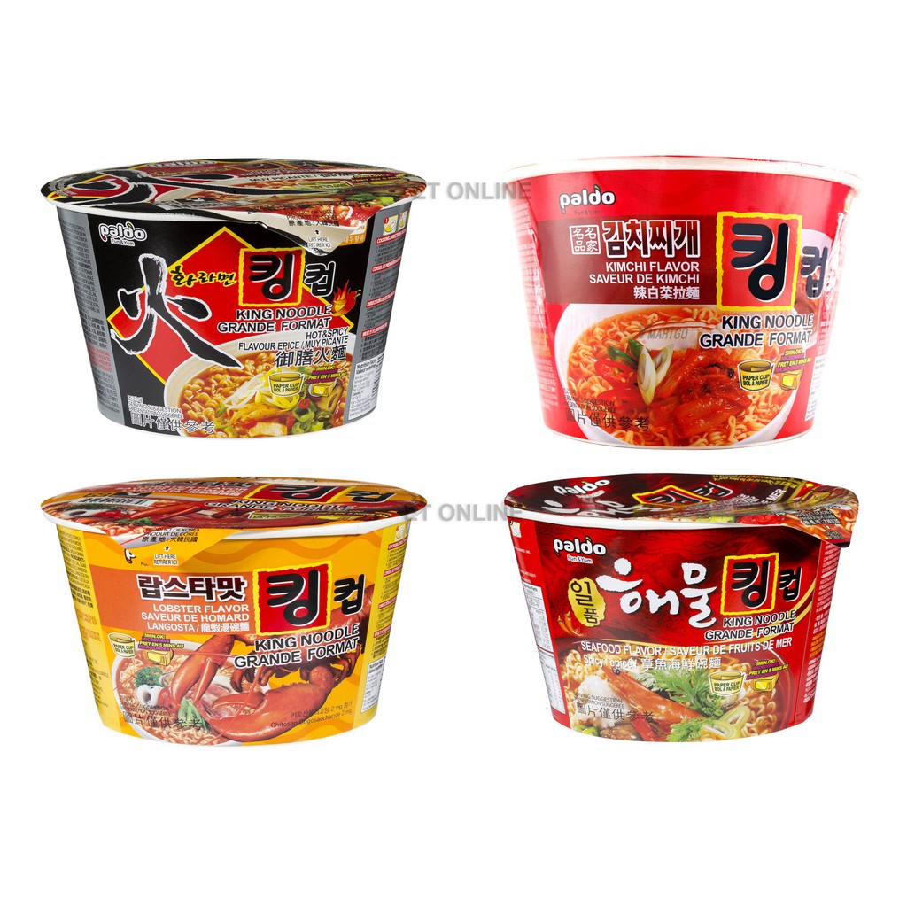 Paldo King Cup Noodle (Lobster/Seafood/Hwa Spicy ) Flavor 110G Shopee