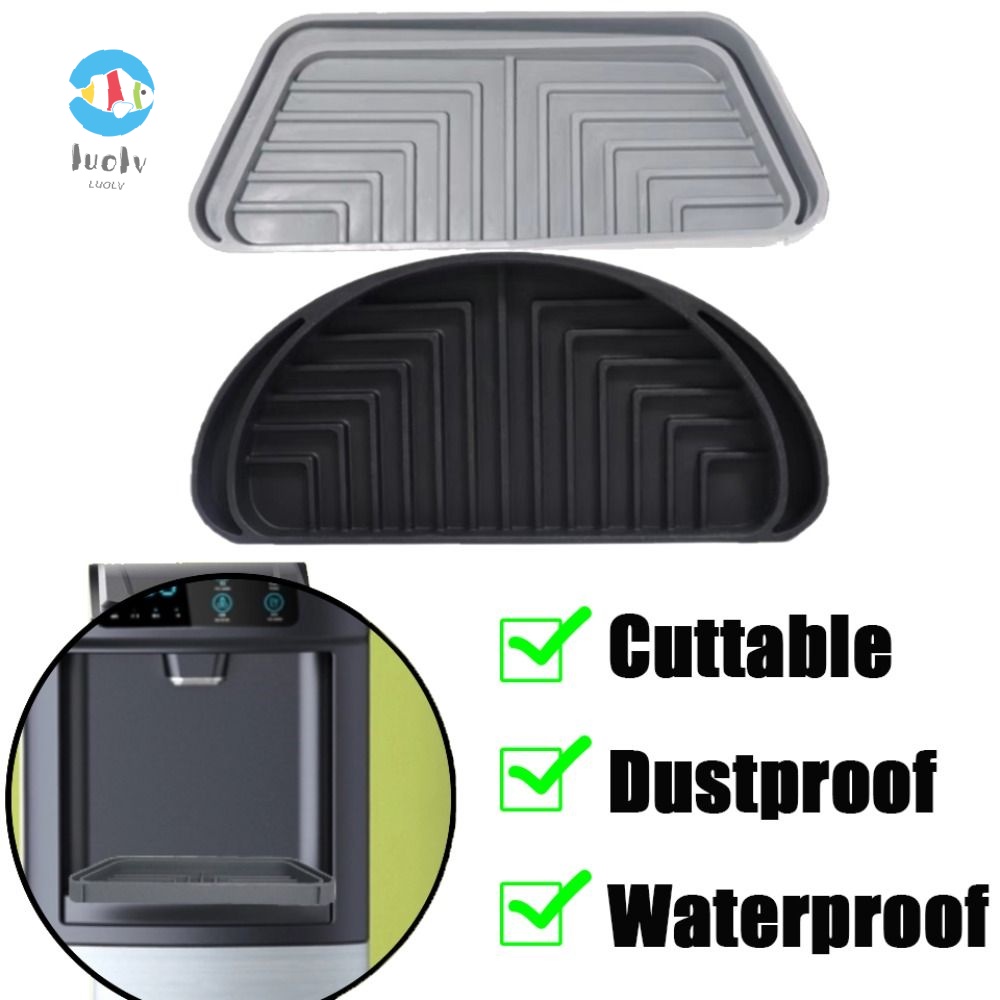 LUOLUVO Silicone Fridge Drip Pan Cuttable Catch Home Overflow Pad