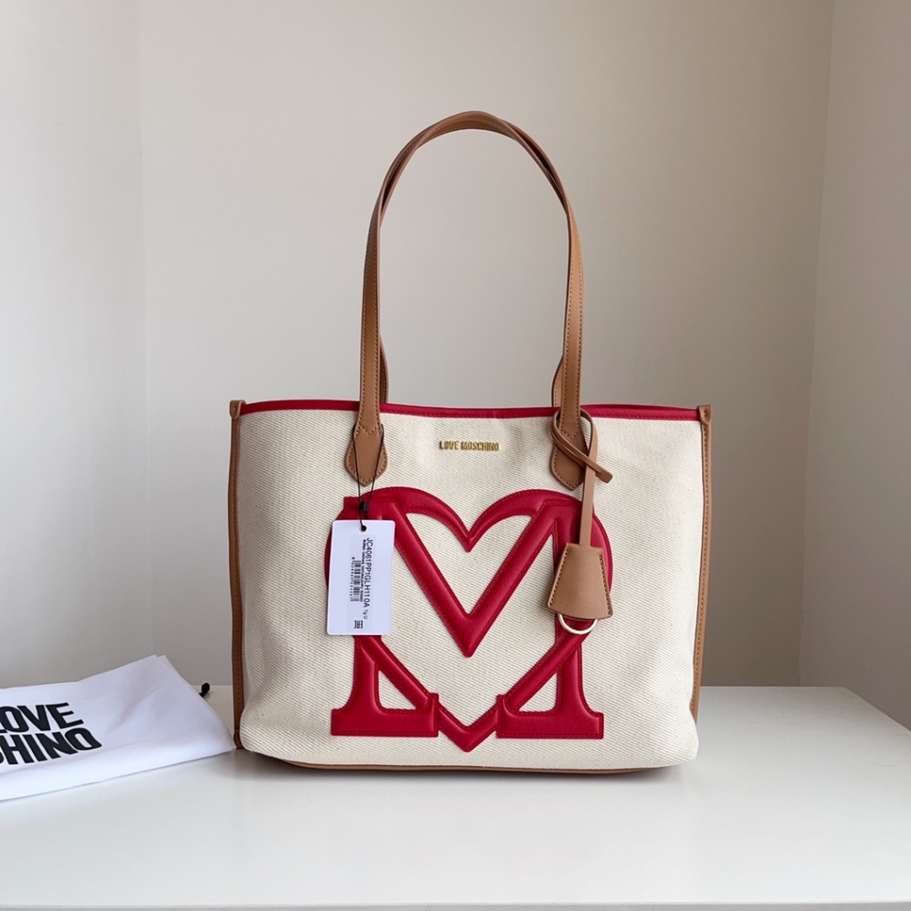 Moschino canvas tote best sale