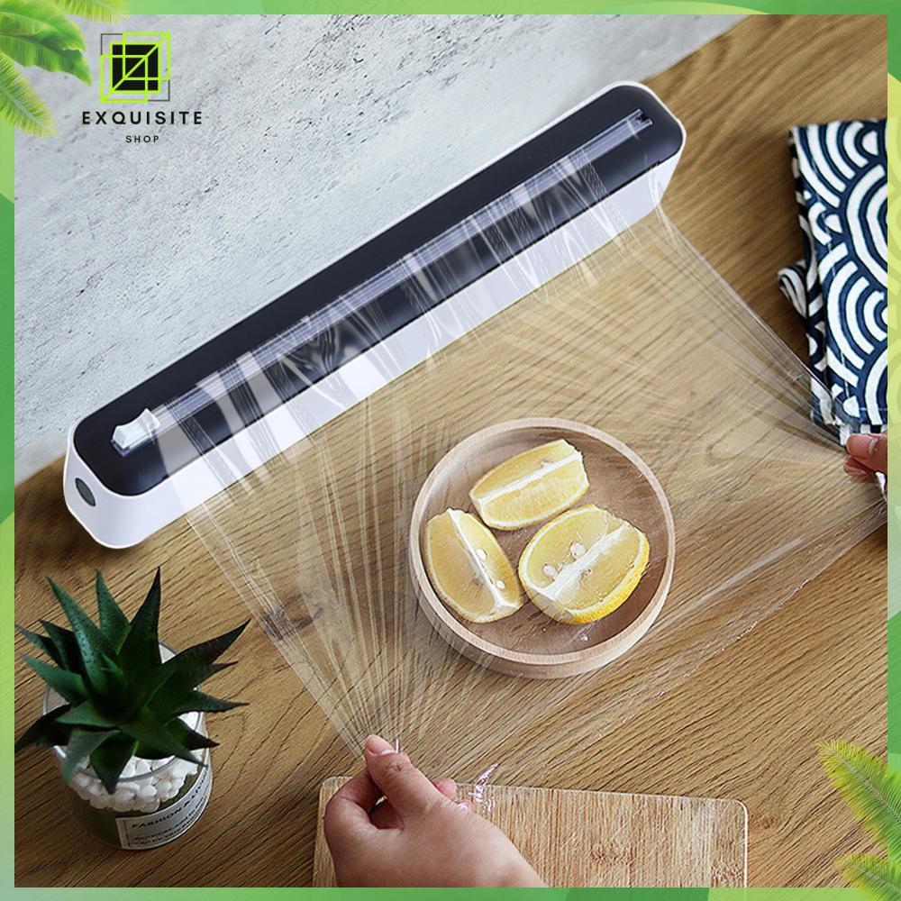 【EST】 Plastic Wrap Dispenser with Slide Cutter Saran Wrap Dispenser