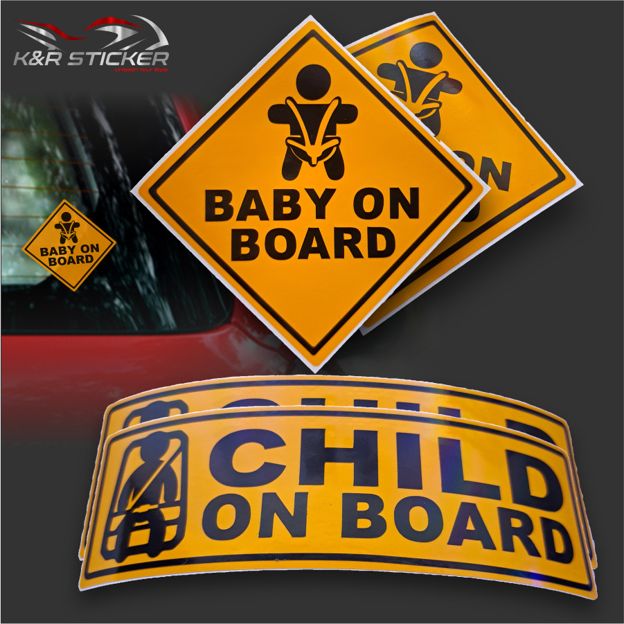 Baby On Board Autoaufkleber - Bär Design 14x14cm