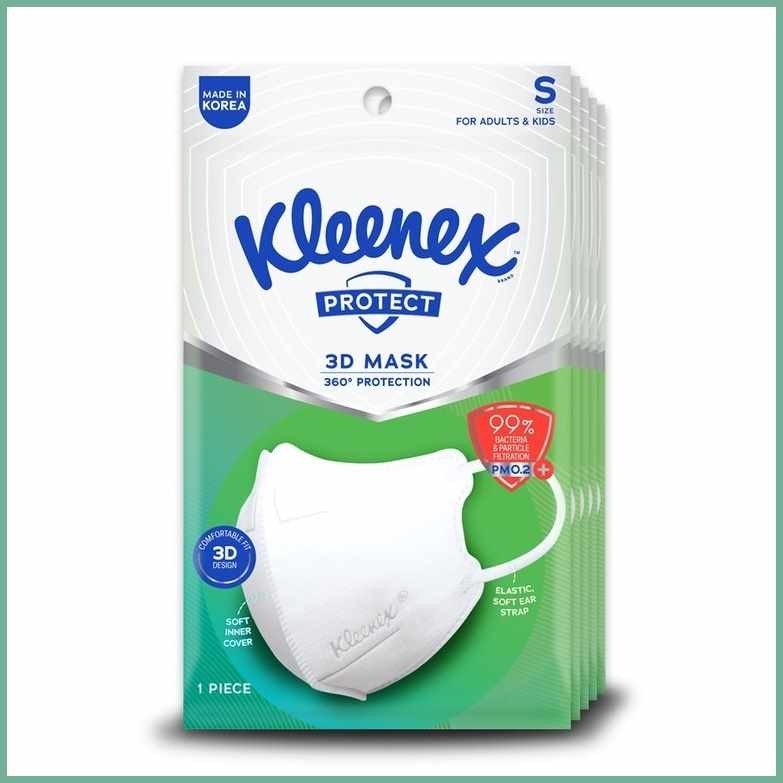 Kleenex_a{Protect^m^3D^J$Face^O$Mask^gr$Small^nL$5^VF$Packs | Shopee ...
