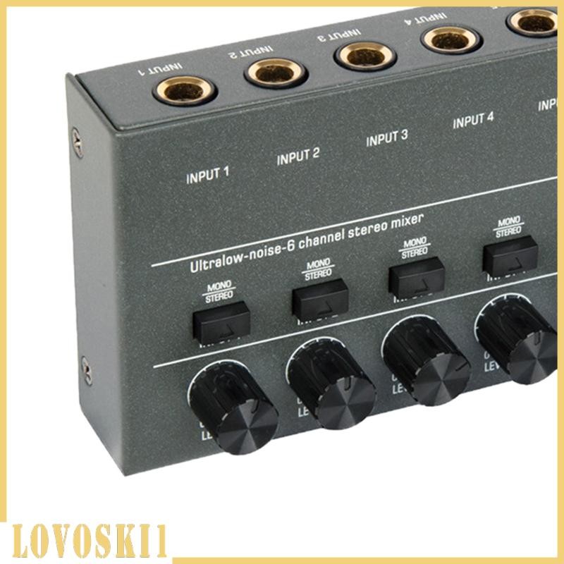 [Lovoski1] Audio Mixer Line Mixer 6 Channel Audio Sound Mixer 6 Input ...