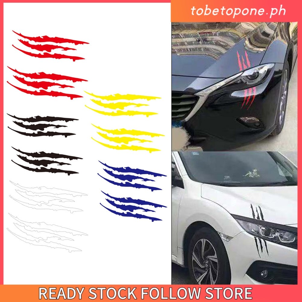TBTOPONE ️REFLECTIVE AUTO CAR HEADLIGHT STICKERS Scratch Stripe Claw ...