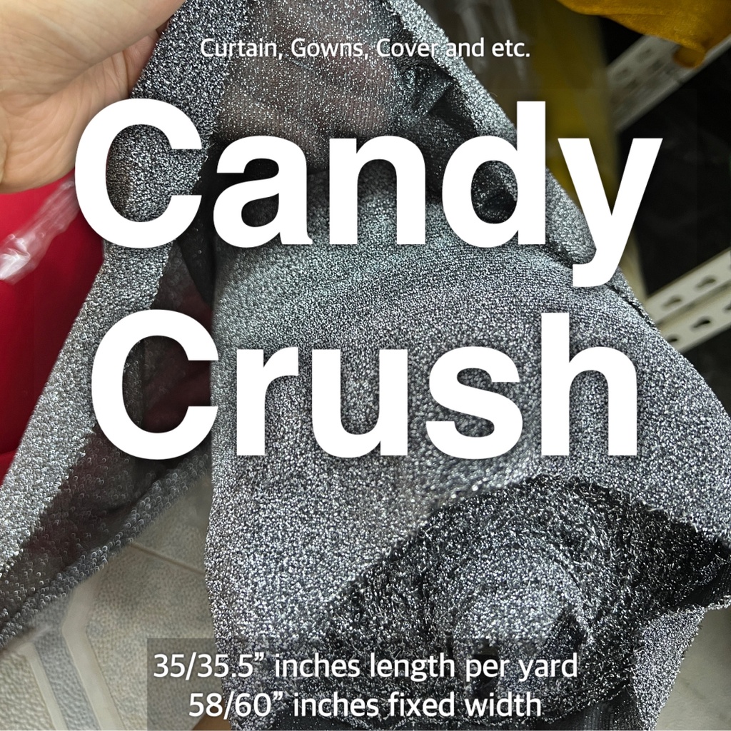 CANDY CRUSH FABRIC CLOTH PER YARD 35/35.5 INCHES AND 58/60 INCHES FIXED ...