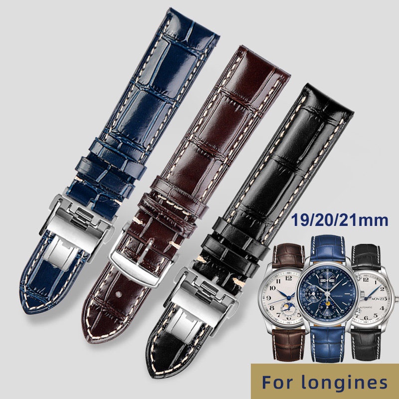 Genuine Leather Watch Strap For Longines L2 L3 L4 Masters COLLECTION ...