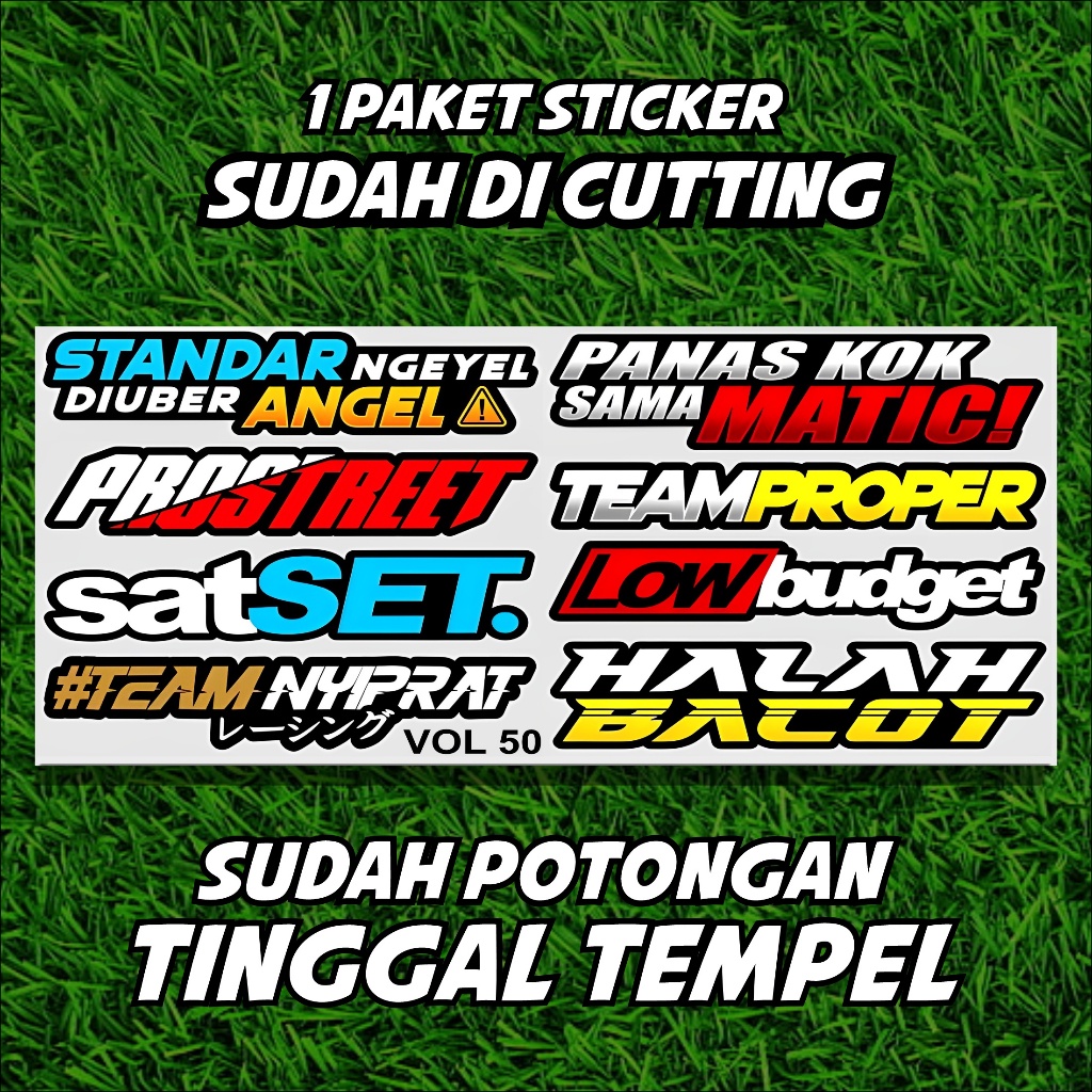 Sticker Pack Sticker Racing Hologram Print & Cut Sticker Motorcycle ...