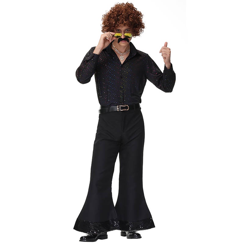 Vintage 70 s 80 s Hippies Disco Costume Men Music Festival Party Disco Clothes Outfits Shopee Philippines
