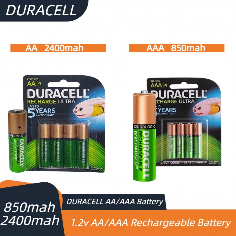 Duracell 1.2V AA/AAA 850mah/2400mAh NI-MH rechargeable battery for ...