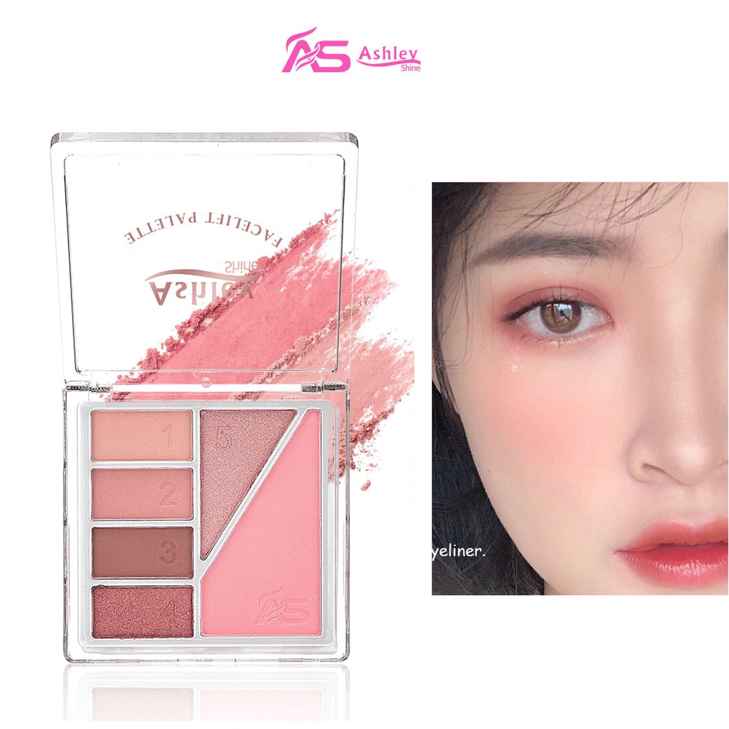 Ashley Shine Daily Shadow Palette 6 Colors Eyeshadow Can Be Used as ...