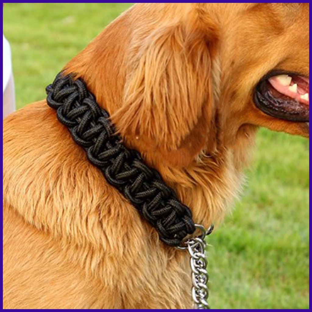 Dog Training Collars Braided Rope Dog Collars Adjustable Pet Collars ...