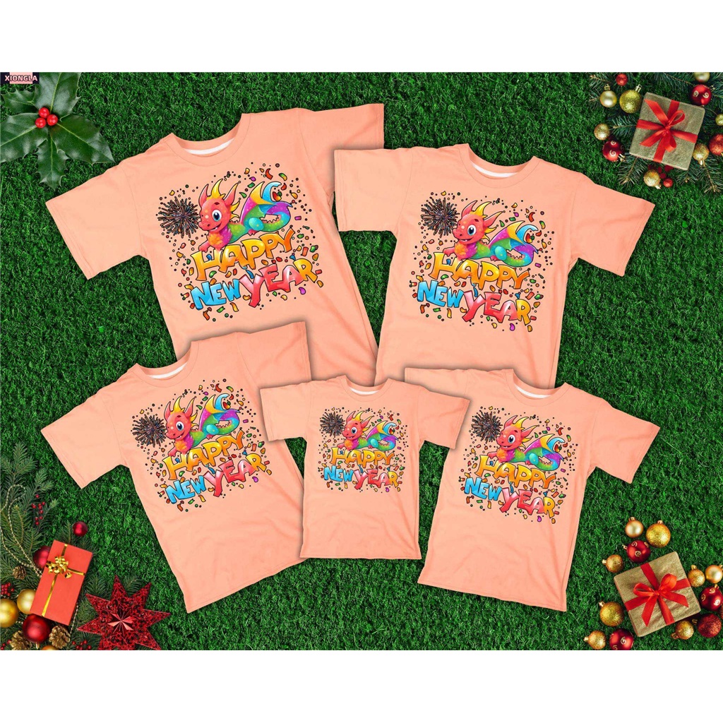 NEW YEAR FAMILY TSHIRT 2024 COLOR OF THE YEAR COSTUMIZED NAME( regular