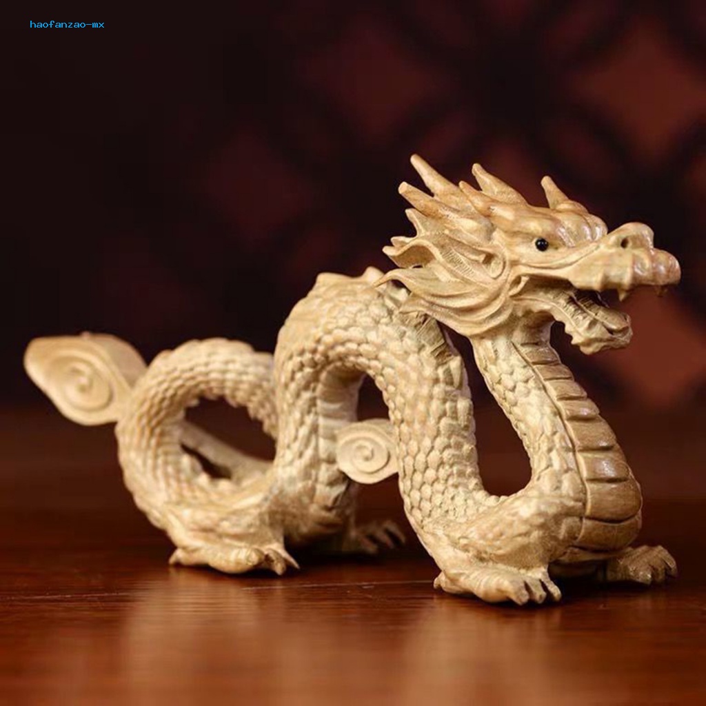 haofanzao Traditional Chinese Dragon Decor Hand Carved Peach Wood ...