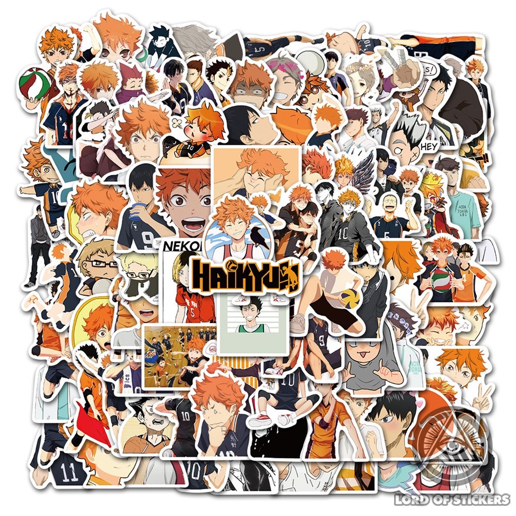 Set of 100 Haikyuu Stickers Anime Manga Volleyball King Waterproof ...