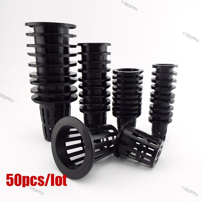 rrrrr 100Pcs Colonizzazione idroponica Mesh Plant Grow Pot Net Nursery Cup Basket Holder idroponico aeroponico vegetale piantare suolo