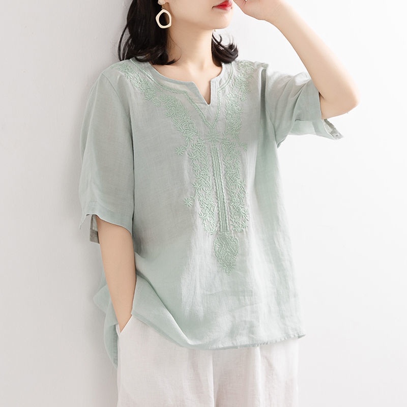 Briony | Cotton And Linen Blouse