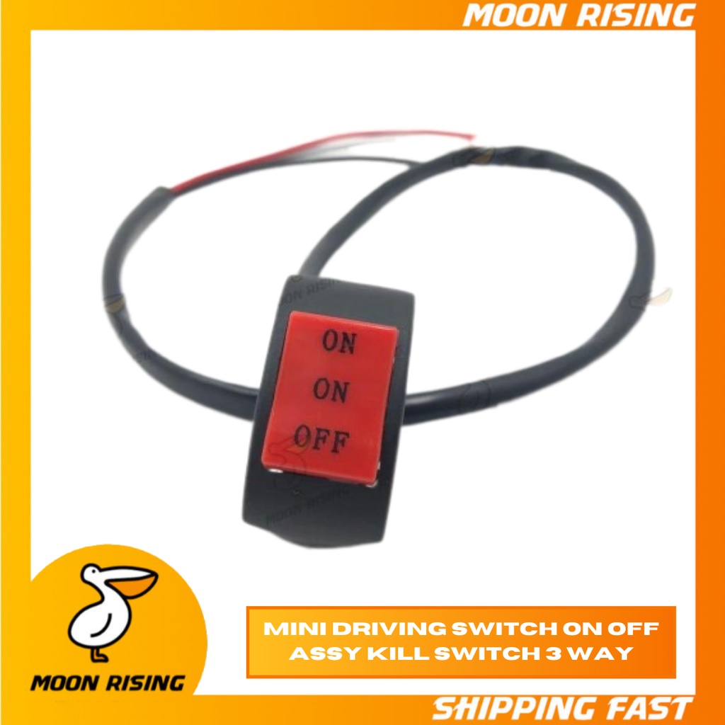 3 WAY MINI DRIVING SWITCH ON OFF ASSY KILL SWITCH 3 WAY FOR MOTORCYCLE ...
