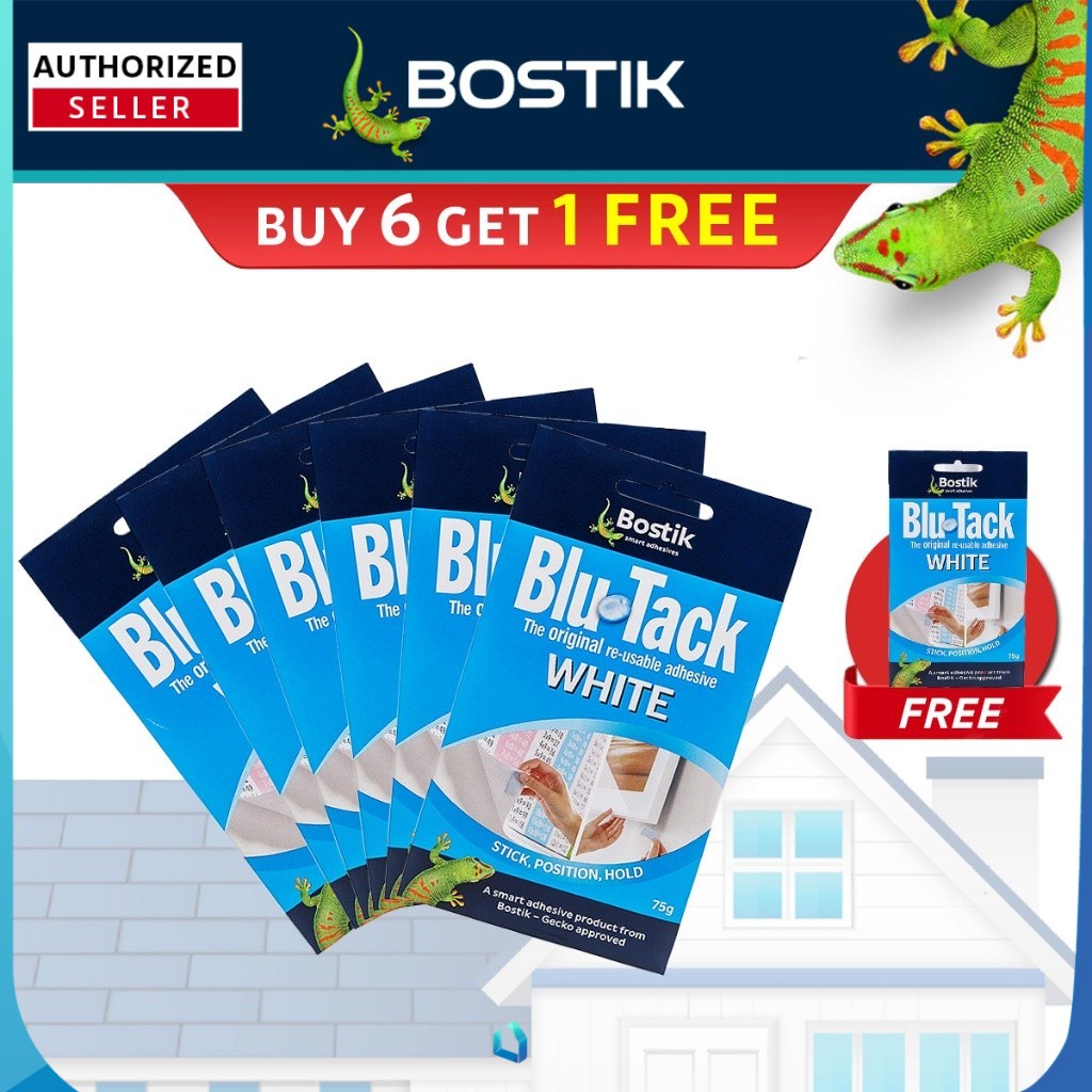 Bostik Blu-Tack White "The Re-Useable Adhesive" Tack White "The ...