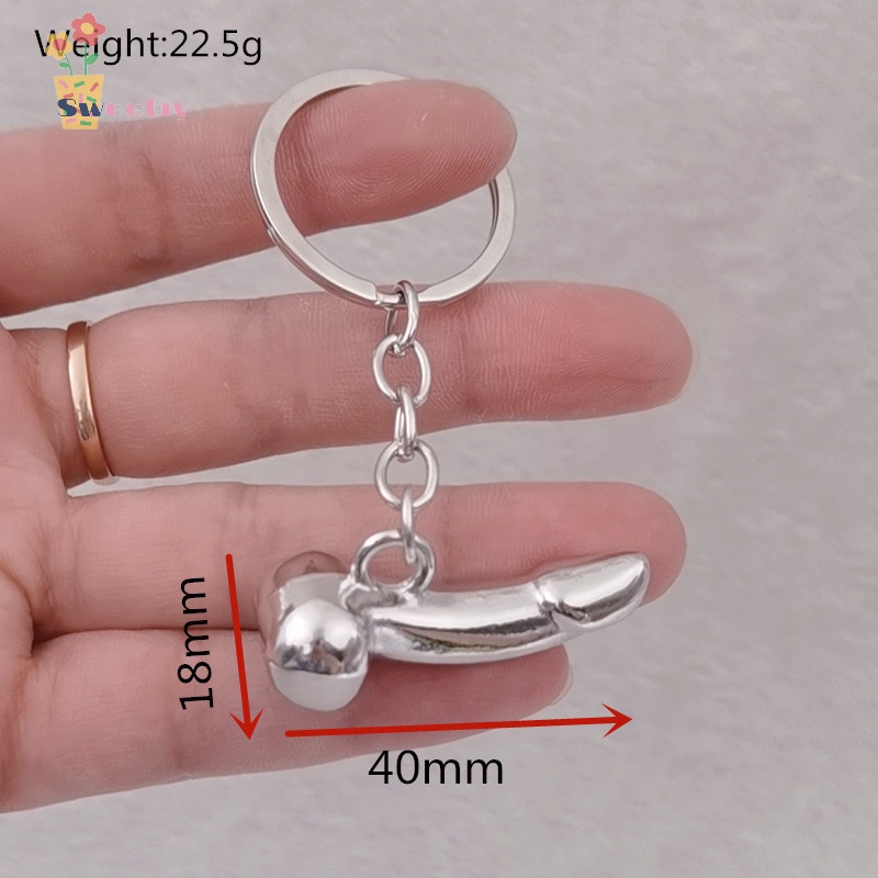 Sweetiy Male Reproductive Organ Keychain Female Genital Key Chain Female Sex Pendant Couple