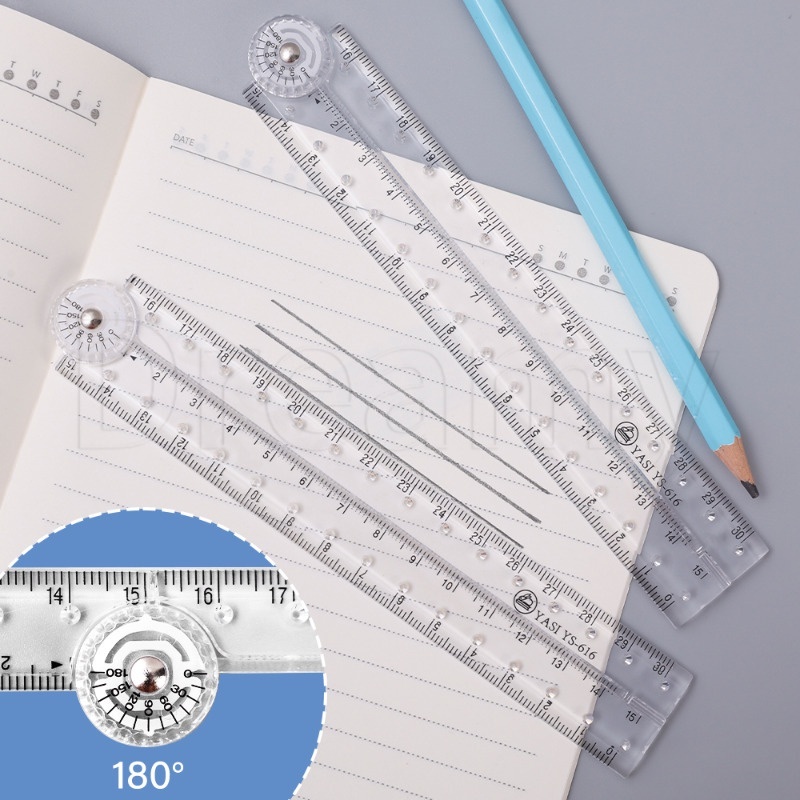 Universal Student Drawing Angle Measuring Ruler/ Office And Teaching ...