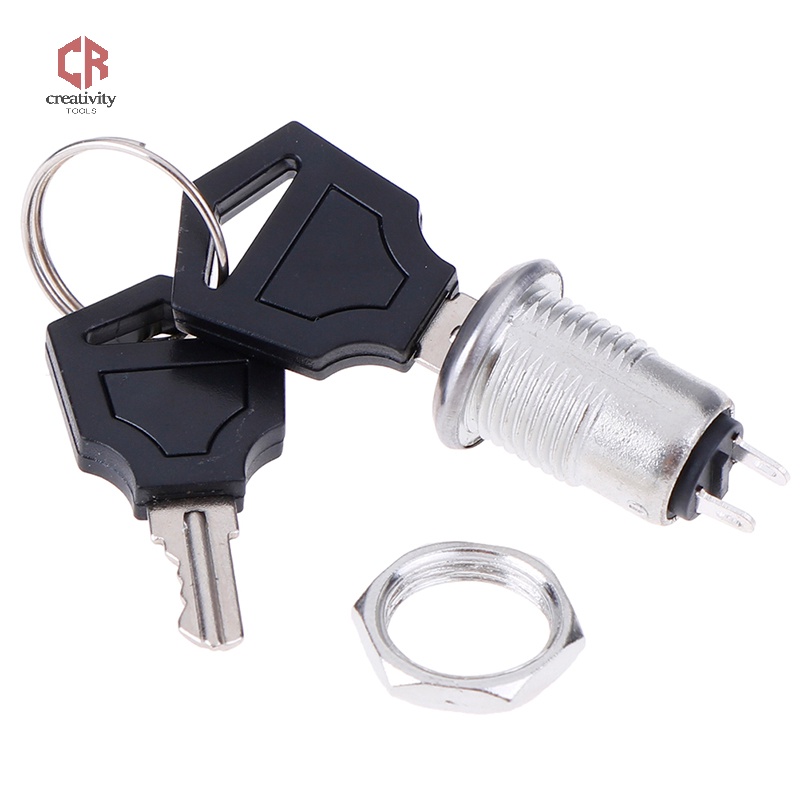 [CR] 1pc 12mm Mini Key Switch ON/OFF Lock Switch KS-02 KS02 Electronic ...
