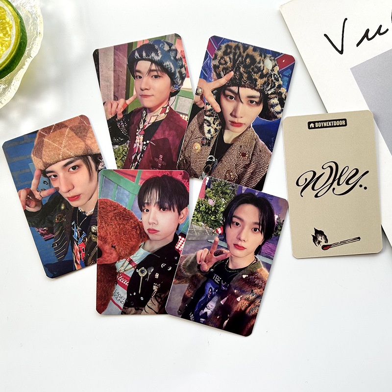 6pcs/set BOY NEXT DOOR New Album WHY Photocards Lomo Cards SUNGHO RIWOO ...