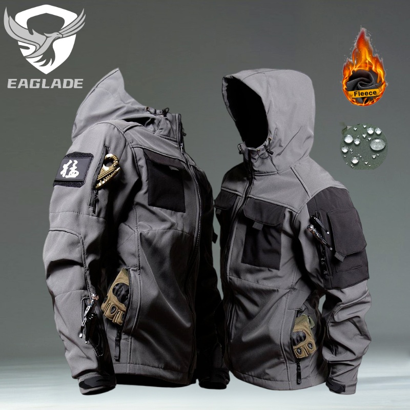 Eaglade Tactical Motorcycle Jacket In Grey Waterproof JTRQZRK Shopee