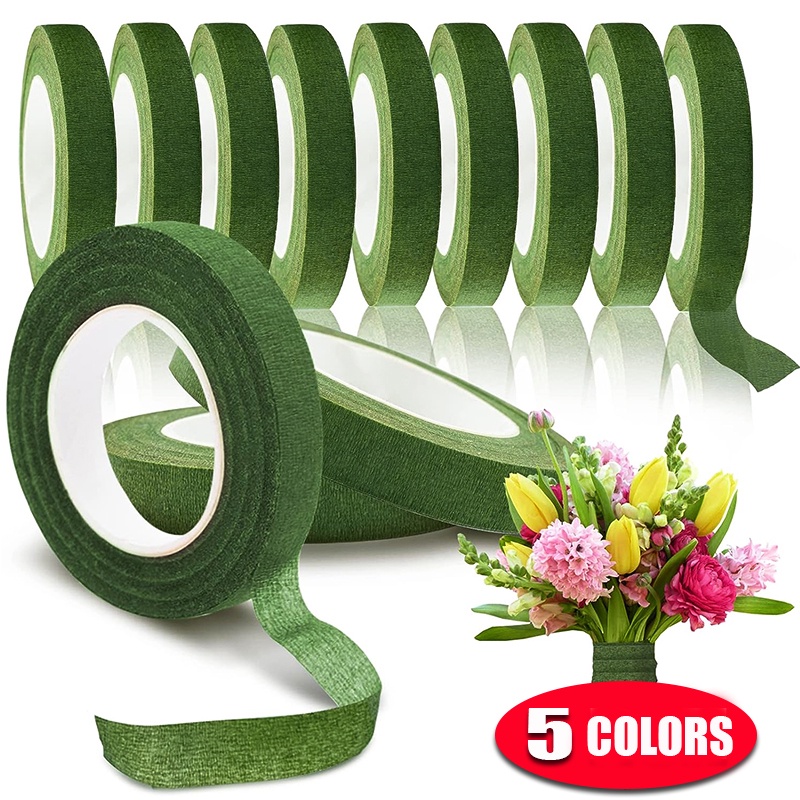 1Roll Floral Stem Tape Self-Adhesive Wrapping Tape Florist Green Tapes ...