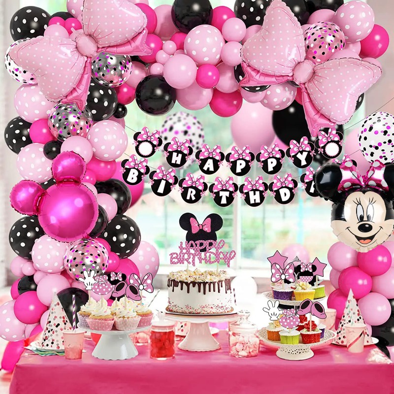 71pcs Mickey Minnie Theme Balloon Party Set Mini Cartoon Characters ...