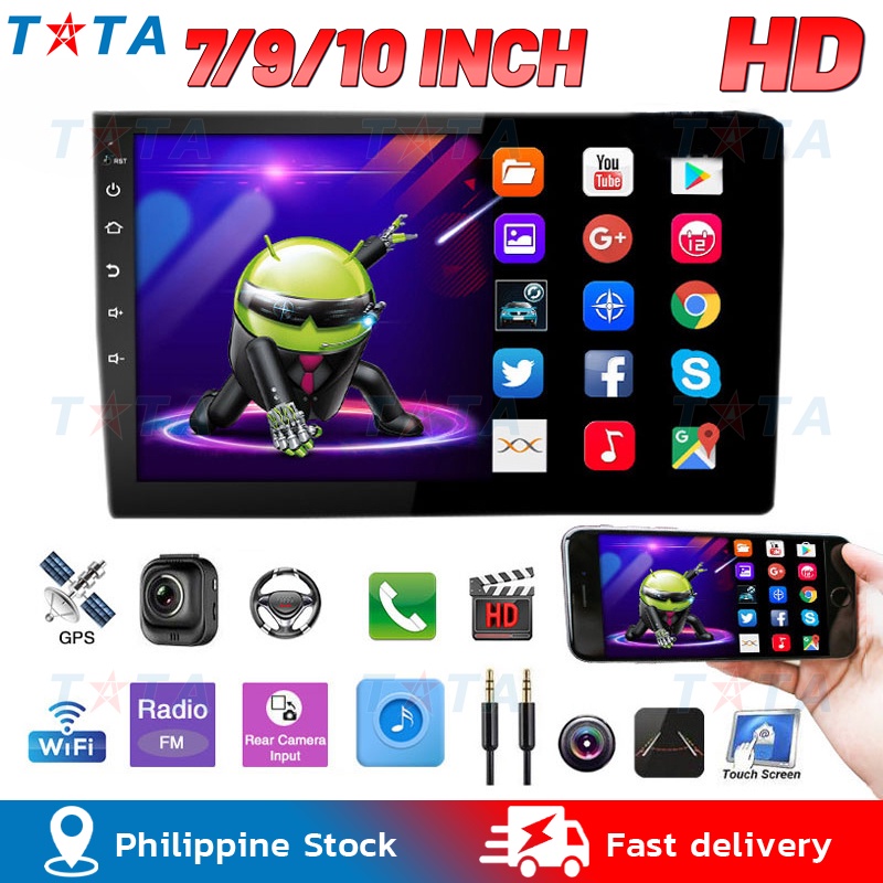 Upgrade 10/9/7 Inch Universal Android Car Radio Stereo Bluetooth/GPS/FM Touch Screen Car Head