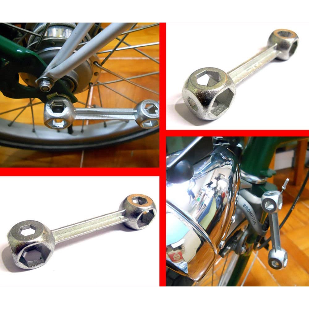 Clé Hexagonale Forme Os 10 En 1 Pour Vélo - Outil De Réparation Vélo Durable, Acier Galvanisé