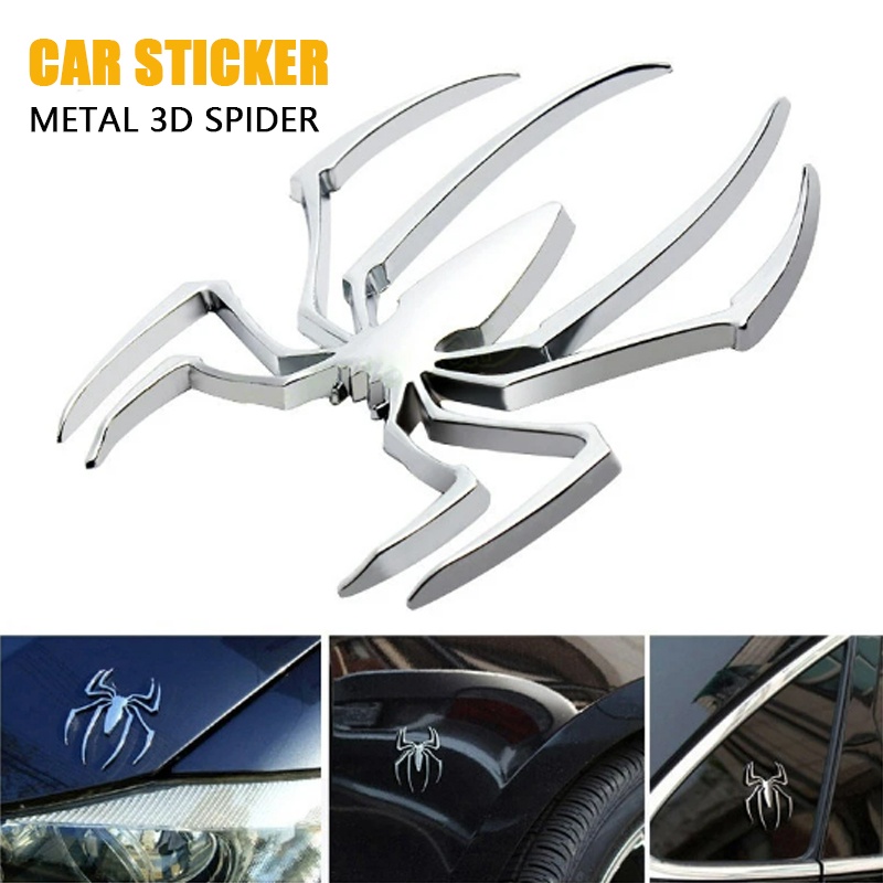 Spider Metal Bumper Sticker Car Personality Creative Bumper Sticker ...