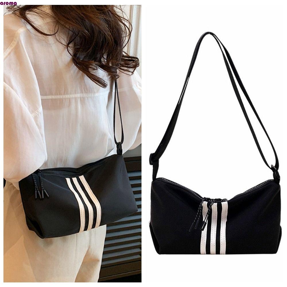 AROMA Stripe Crossbody Bag, Y2K Solid Color Sports Crossbody Bag