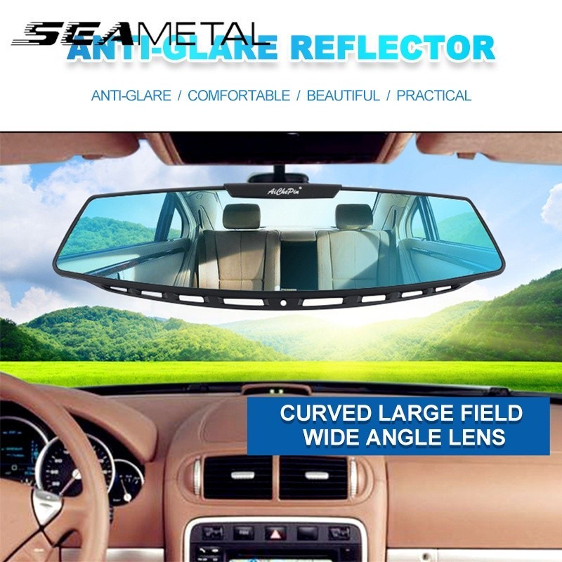 SEAMETAL Car Rearview Mirrors Universal Anti-glare Wide Angle Rear View ...
