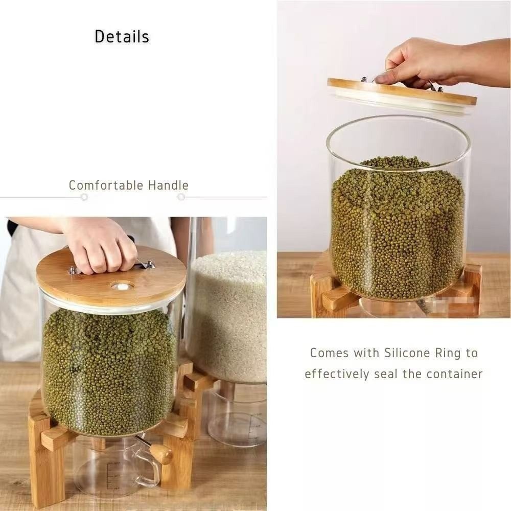 【PH Local Send】5L 8L 10L glass rice dispenser rice jar storage ...