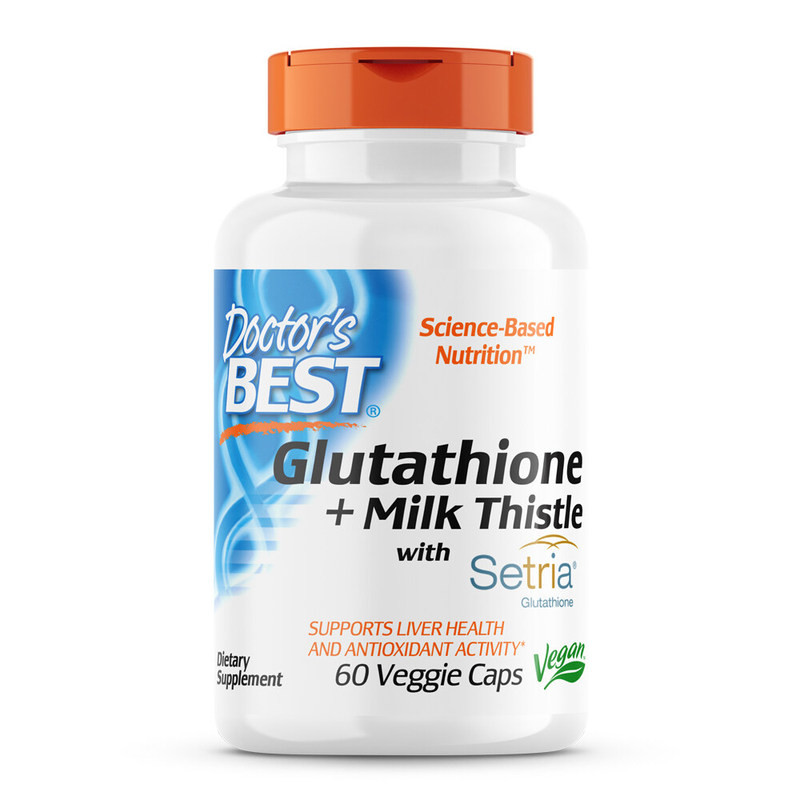 Doctor’s Best Glutathione + Milk Thistle with Setria 60 Veggie Caps ...