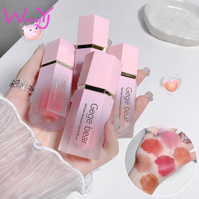 Gege Bear Soft Color Translucent Liquid Blush Nude Makeup Natural Matte ...