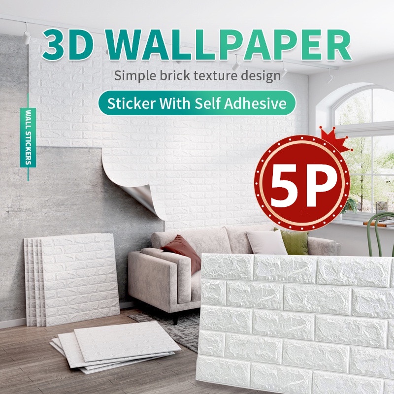 Self Adhesive 3D Wallpaper Wall sticker Decoration for Bedroom Wall