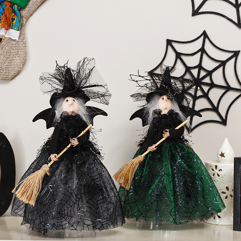 Halloween Witch Tree Topper Halloween Decoration Crashing Witch into