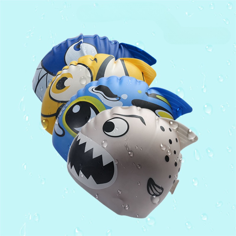 Silicone Children's Swimming Hat Cartoon Fish Waterproof Ear Protector ...