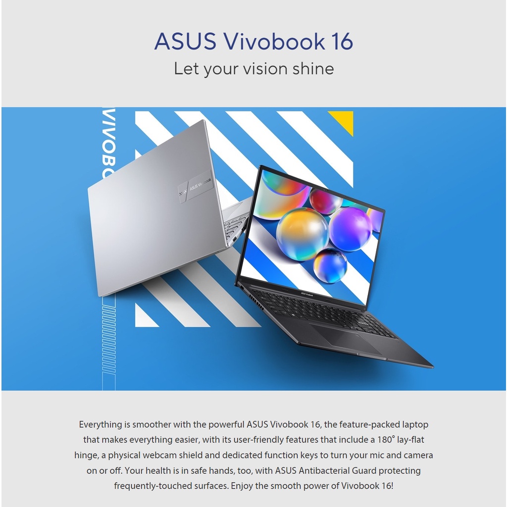 Asus Vivobook 16 X1605ea Mb083ws Wuxga I5 1135g7 8gb 512gb Ssd Iris Xe Windows 11 Laptop 6359