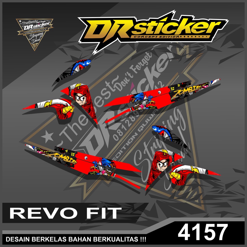 4157 Striping Motor Revo Fit Semifull Trim Variation - Revo Fit Sticker ...