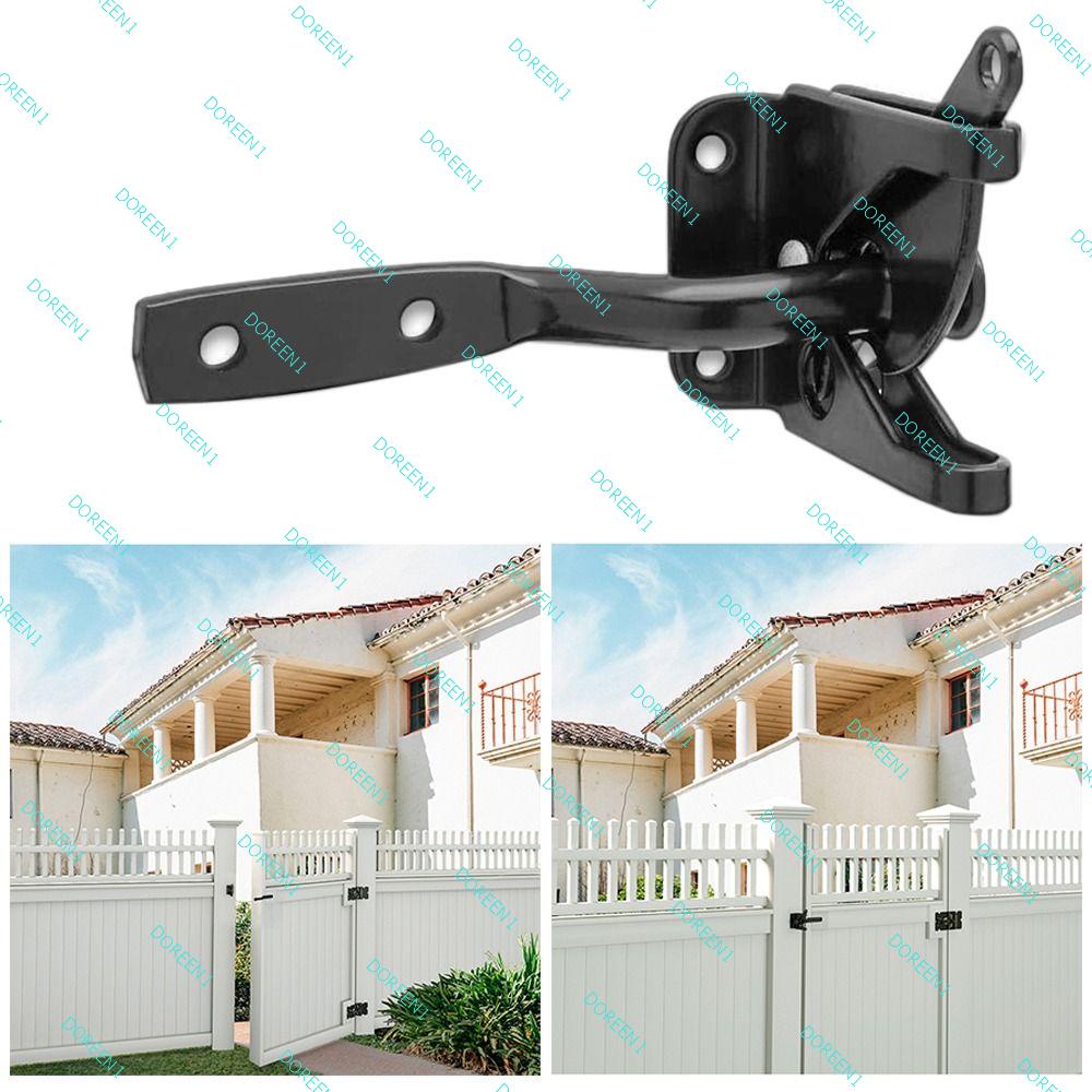 DOREEN1 Fence Gate Catch, with Screws Automatic Fence Door Buckle, Easy