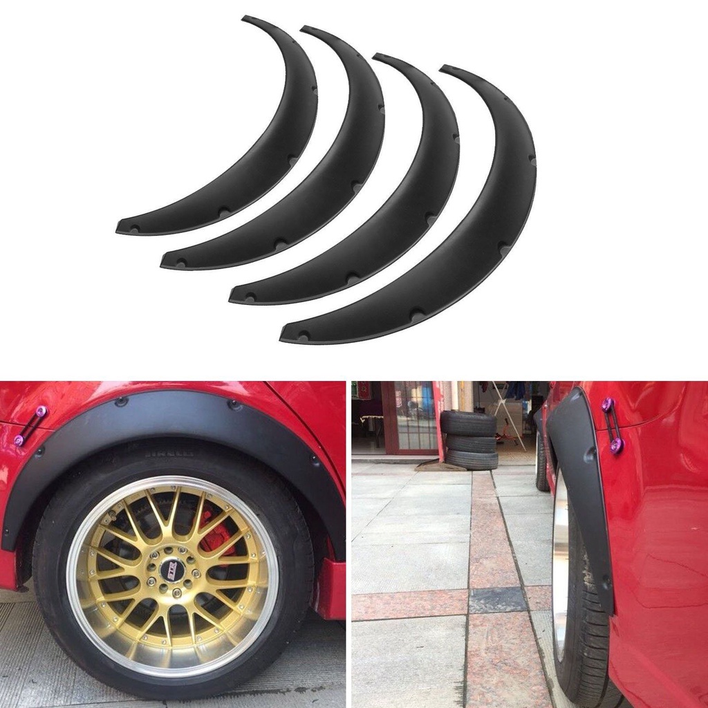 4Pcs 80cm Universal Flexible Car Fender Flares Extra Wide Body Wheel Arches