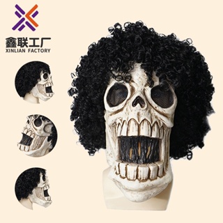 Halloween headgear anime One Piece series mask soul musician Brook  peripheral movie cos latex headgear