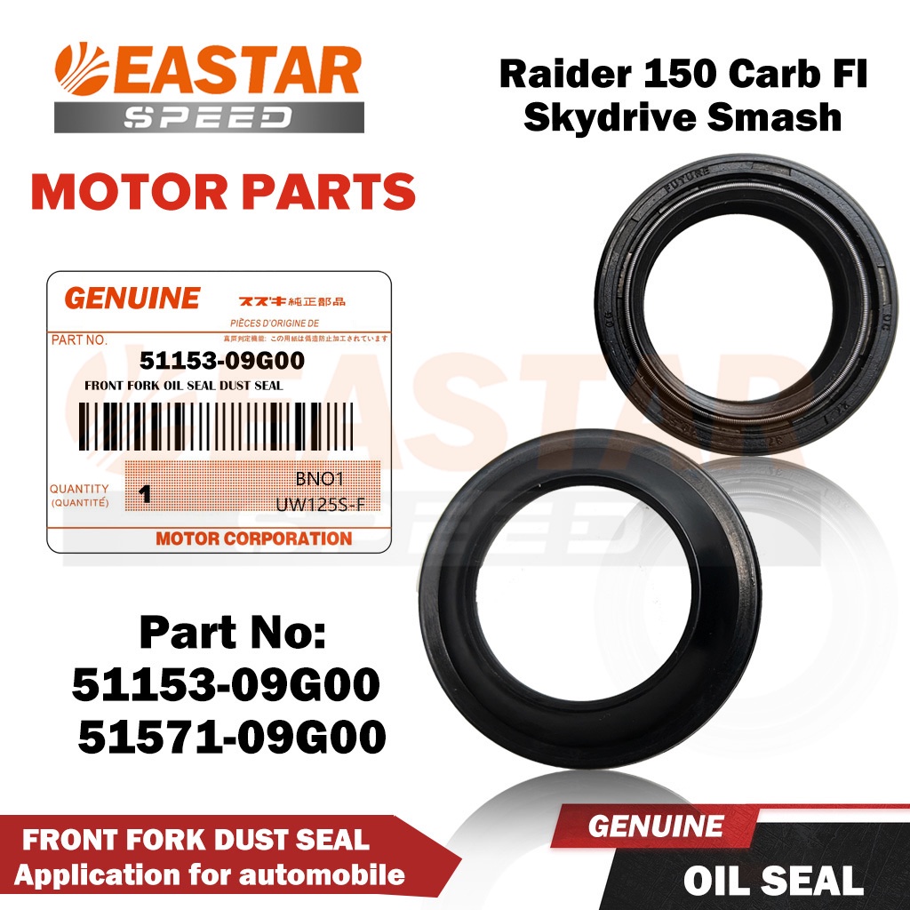 FRONT FORK OIL SEAL DUST SEAL Raider 150 Carb FI Skydrive Smash 51153 ...
