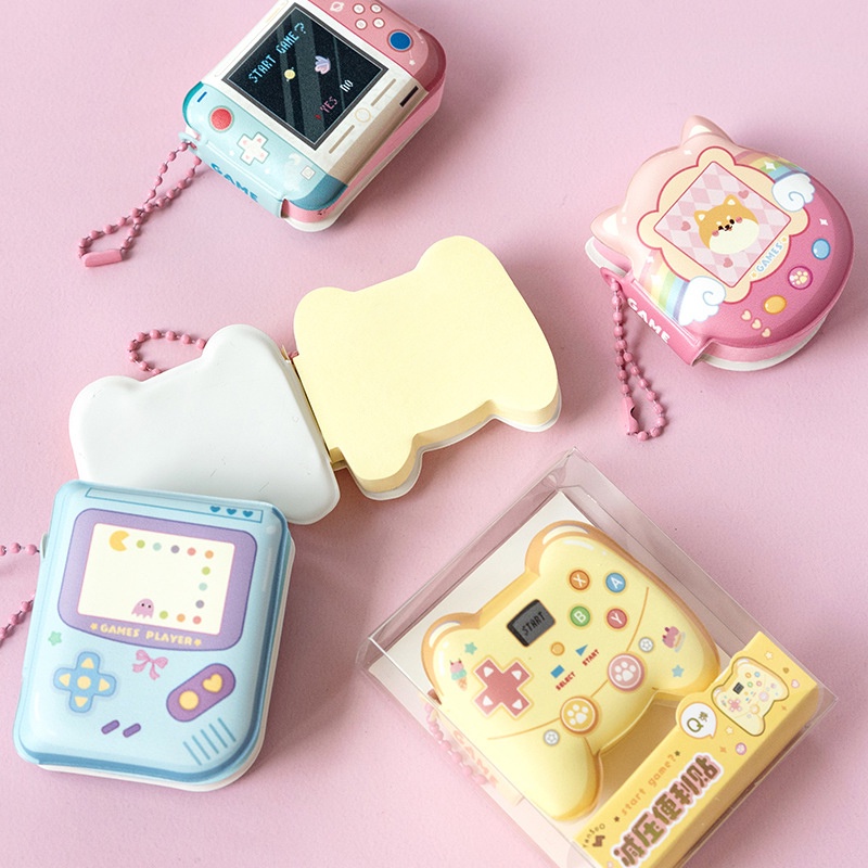 80 Sheets Cute Game Console Series Sticky Notes School Student Portable ...