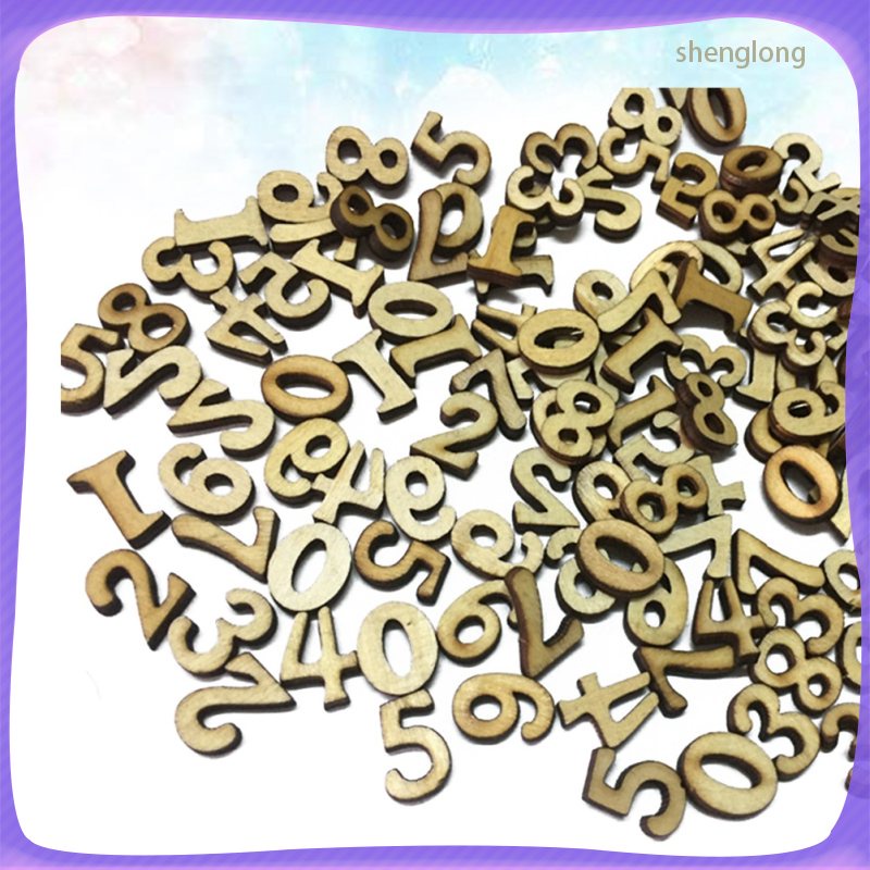 Unfinished Numbers Cutouts Scrapbook Wooden Crafts shenglong | Shopee ...
