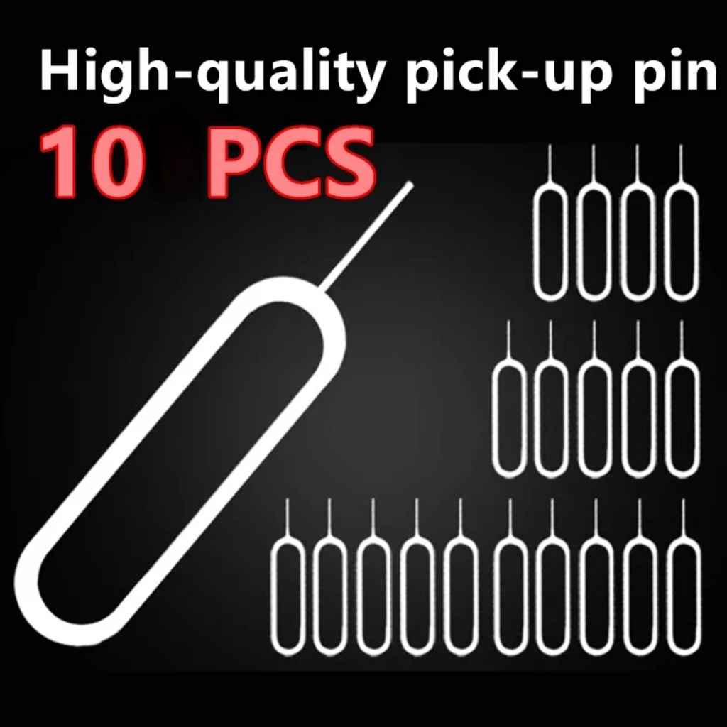 10 PCS SIM Card Removal Needle Pins Pry Eject Sim Card Tray Open Needle ...